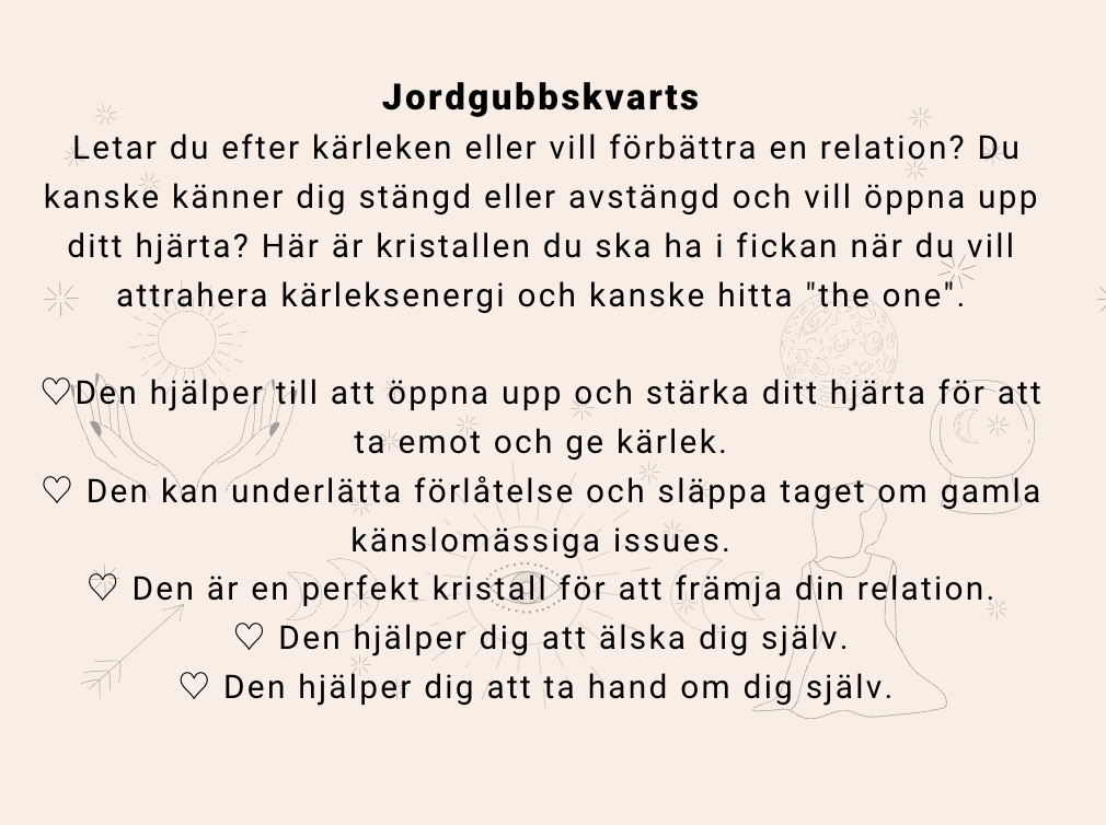 JORDGUBBSKVARTS — FÖR KÄRLEK OCH BÄTTRE RELATIONER