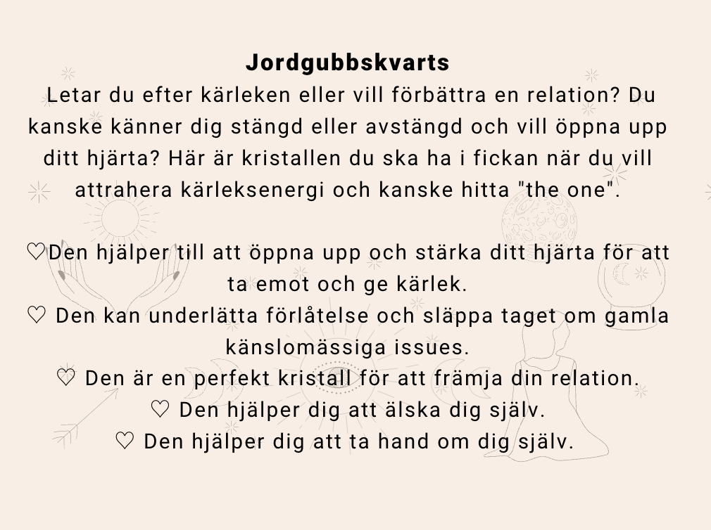 JORDGUBBSKVARTS — FÖR KÄRLEK OCH BÄTTRE RELATIONER